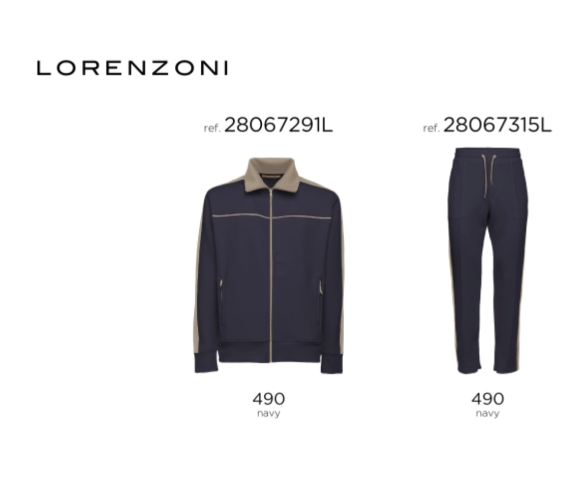 Lorenzoni Luxe Alledaags Gekleede Joggingspak Blauw