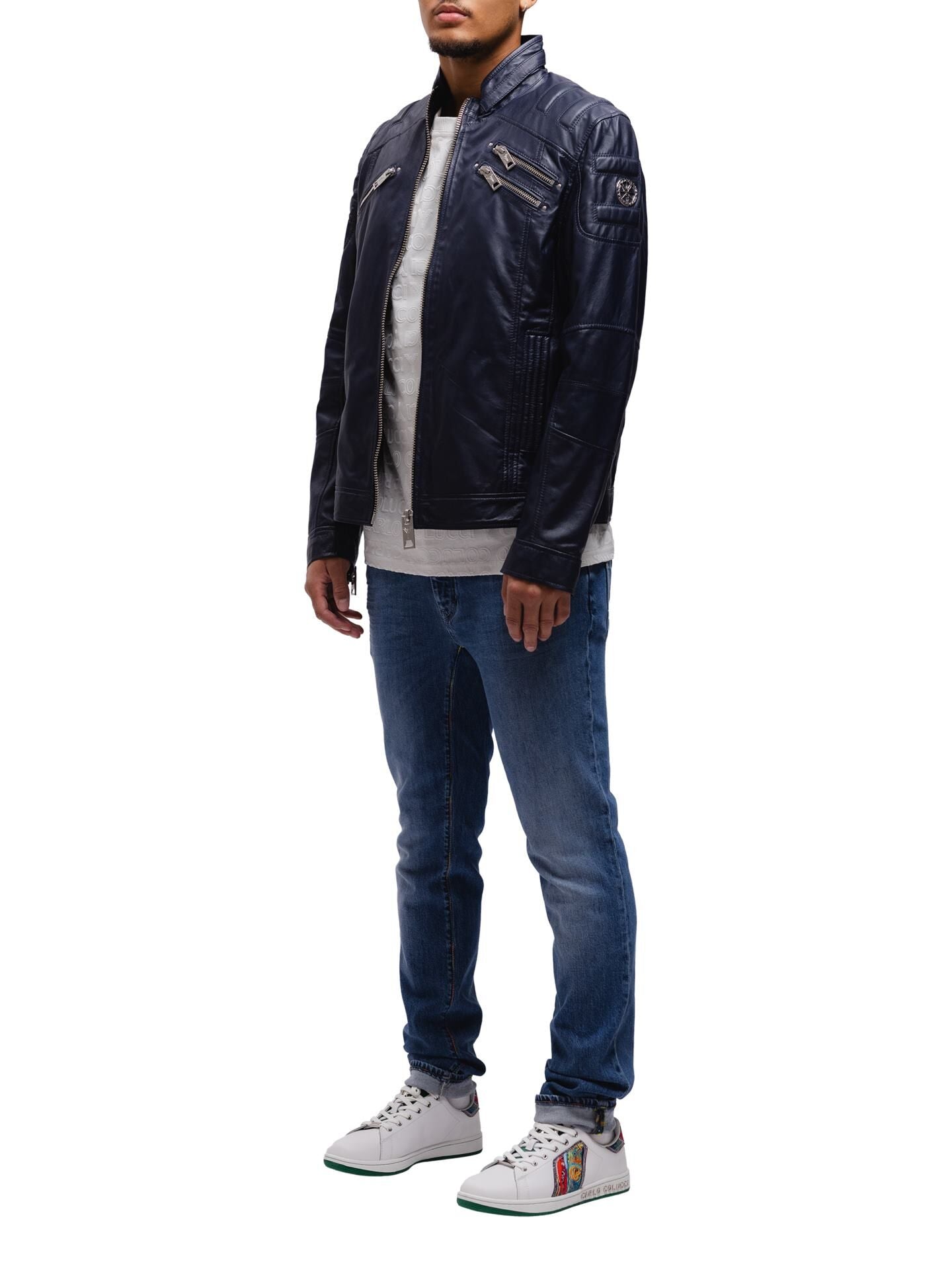 CARLO COLUCCI Premium Jeans Slim Fit Blauw.