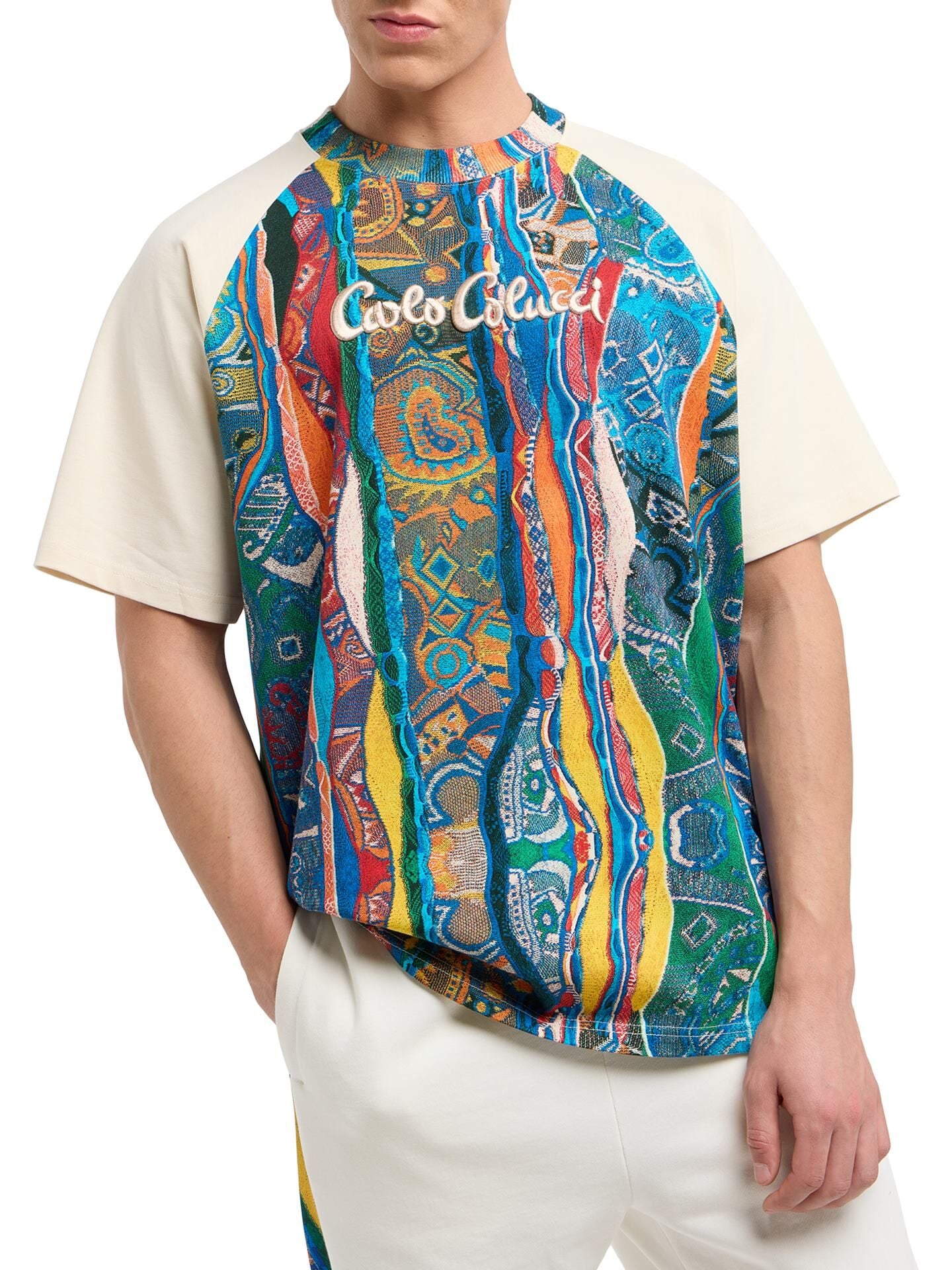 CARLO COLUCCI RETRO-VIBES T-SHIRT KLEURRIJK