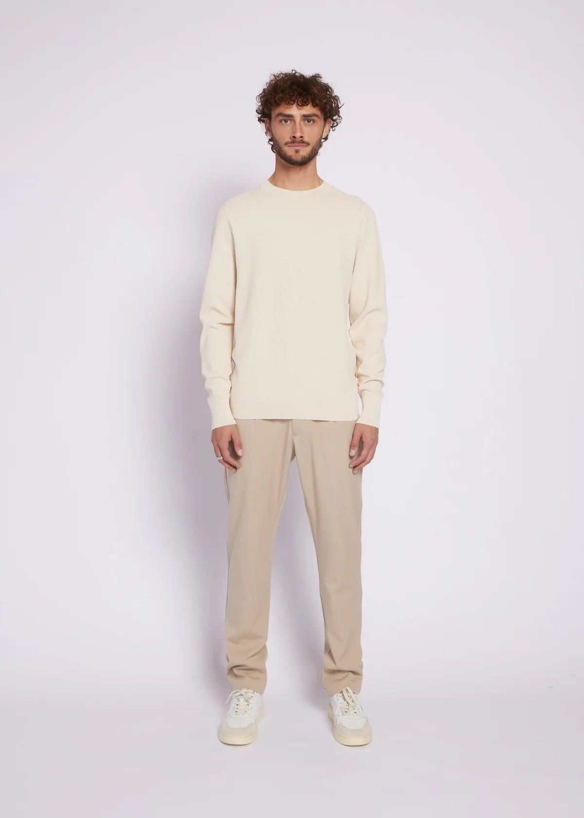 Aeden Nigel Trui met Diagonaal ingewerkt Breisel Beige.