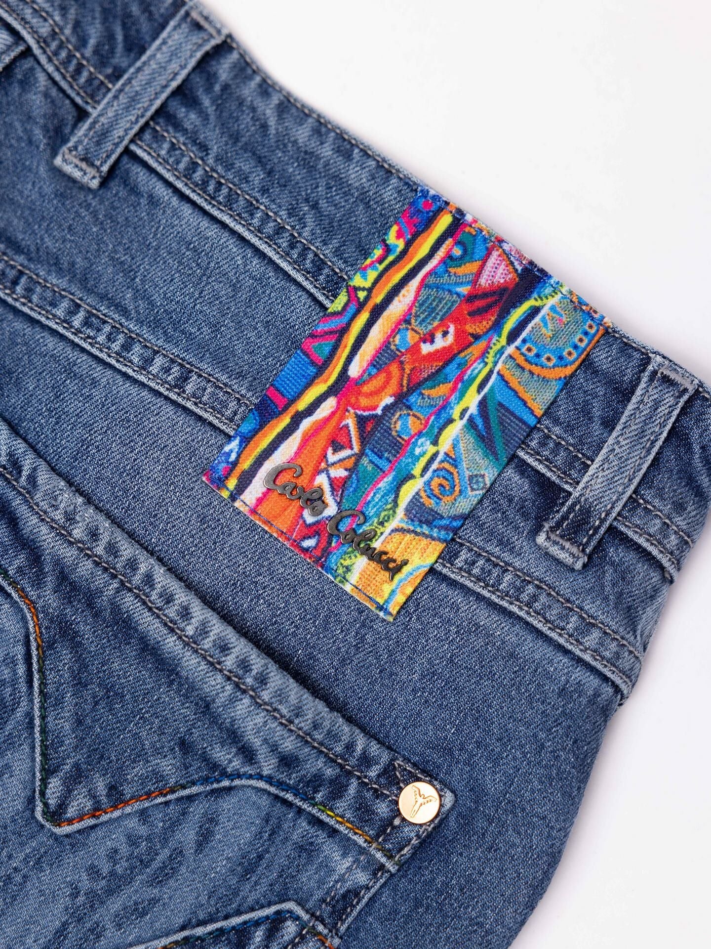 CARLO COLUCCI Premium Jeans Slim Fit Blauw.