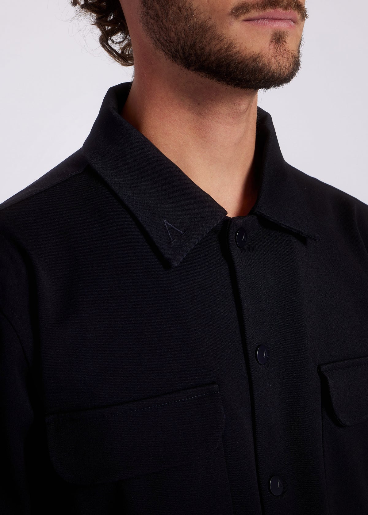 Aeden Alban Overshirt Nacht Blauw.
