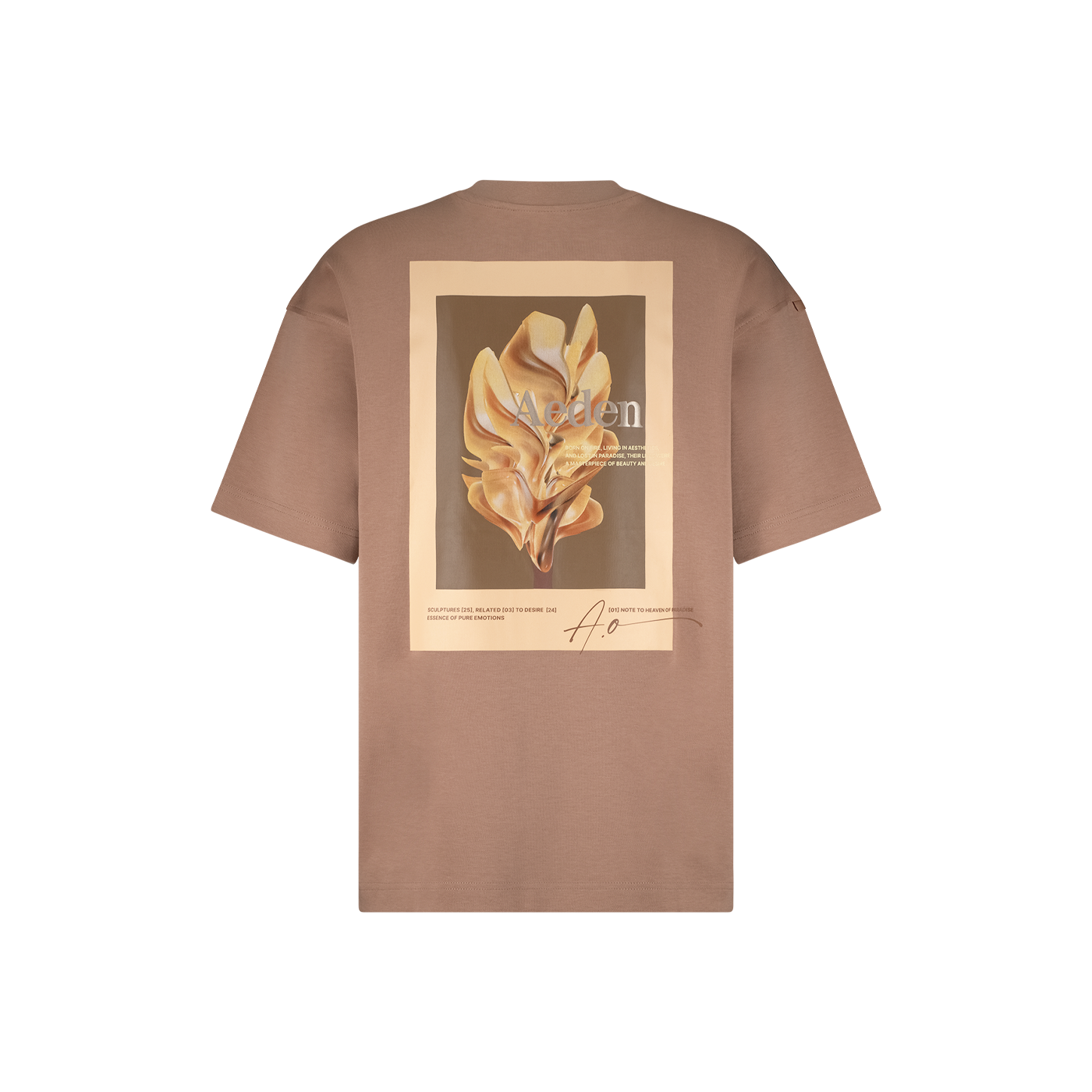 Aeden T-shirt Morph Tee - Mokka kleur