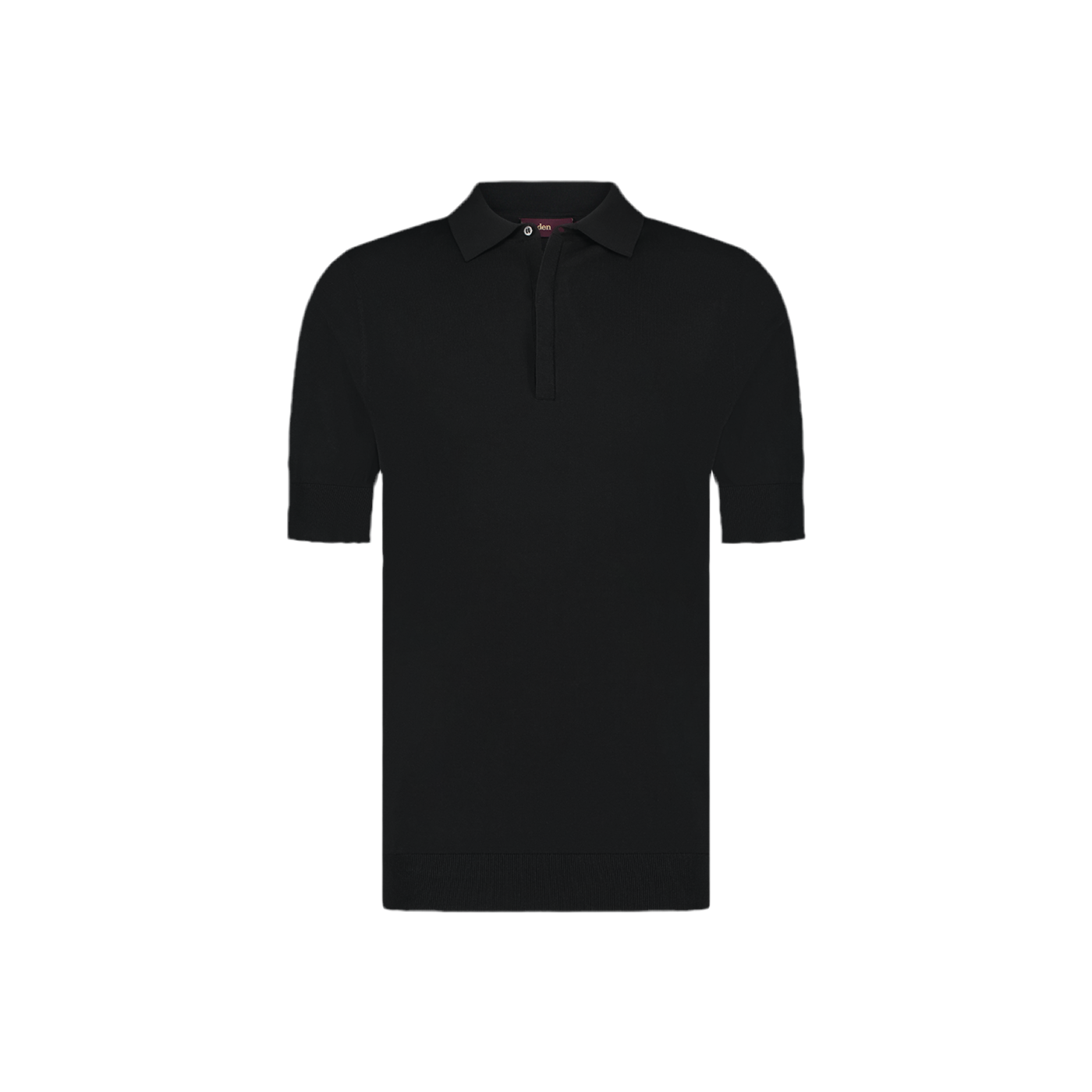 Aeden Nicko Knit Polo Zwart.