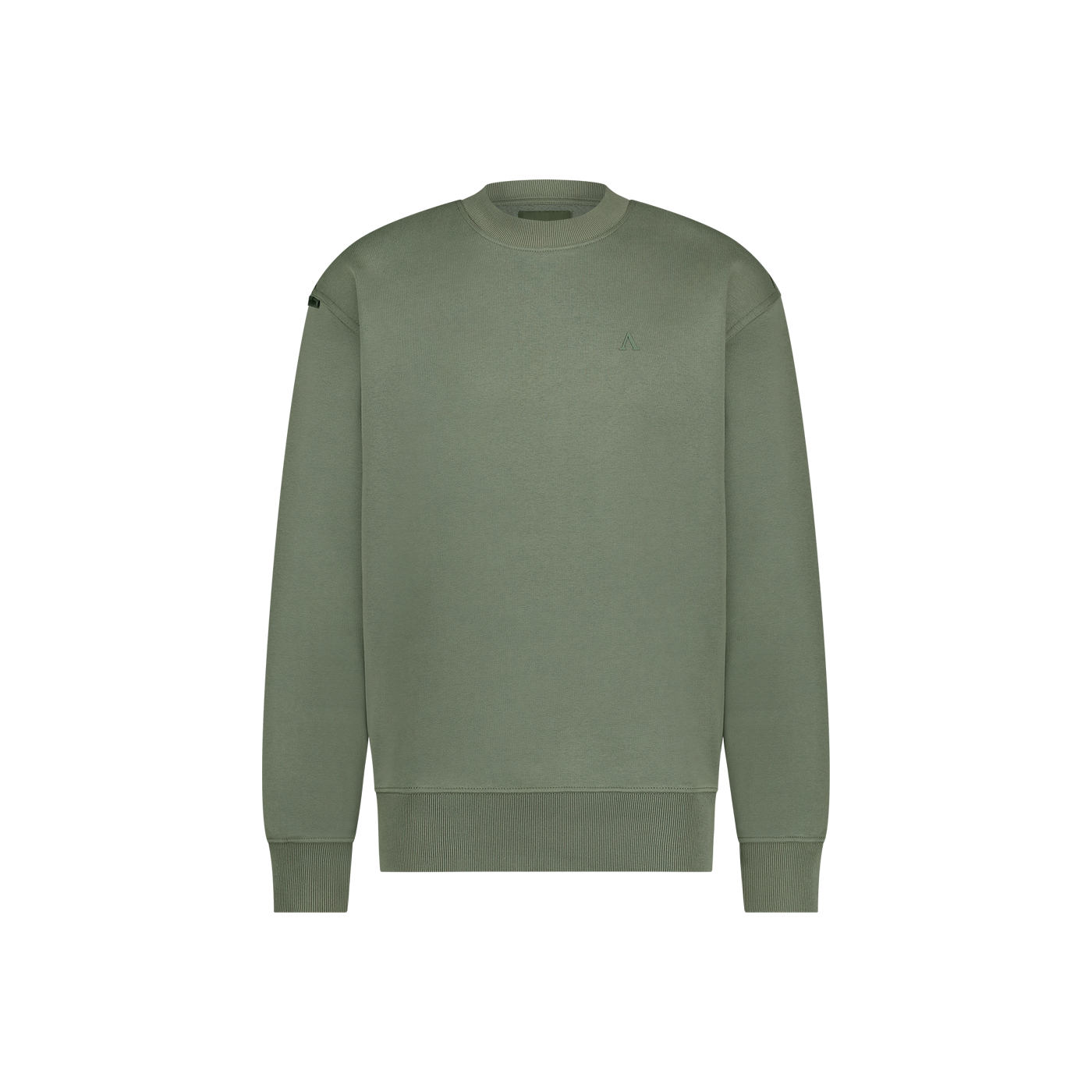 Aeden Viggo Sweater Gevoerd en Borduursel op de rugzijde groen.