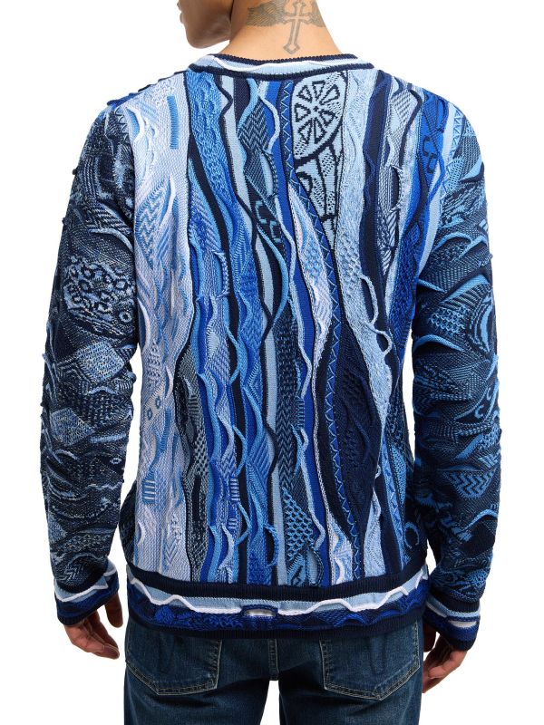 Carlo Colucci oversized gebreide trui Blauw