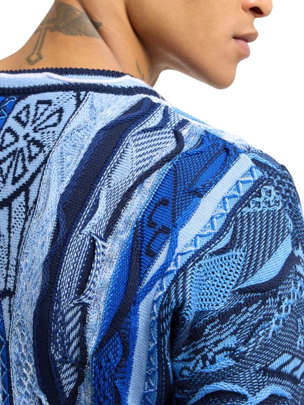Carlo Colucci oversized gebreide trui Blauw