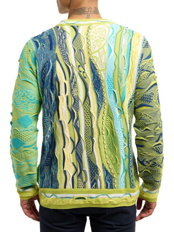 Carlo Colucci oversized gebreide trui Groen Maat-XS