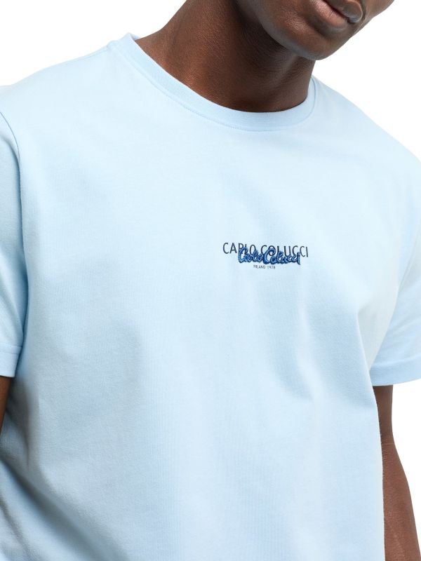 Carlo Colucci t-shirt basiclijn Blauw