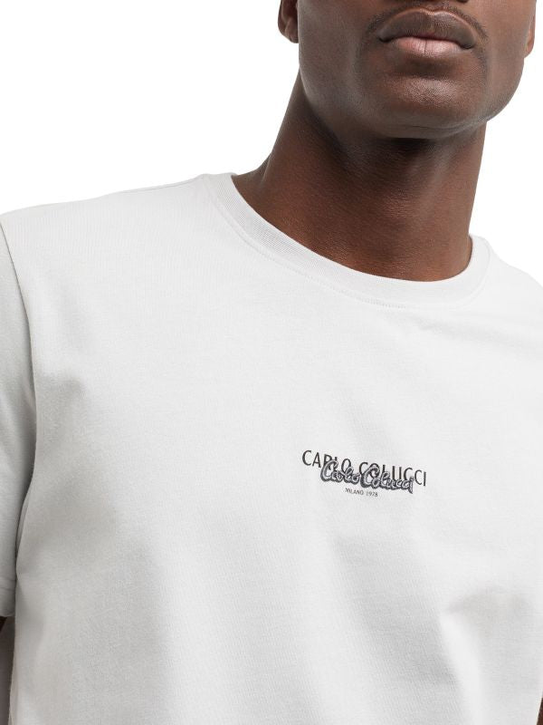 Carlo Colucci t-shirt basic line Grijs.