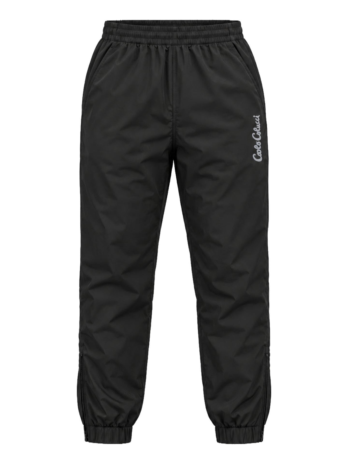 CARLO COLUCCI TRAININGSBROEK - MET GEBREIDEN PRINT BLACK