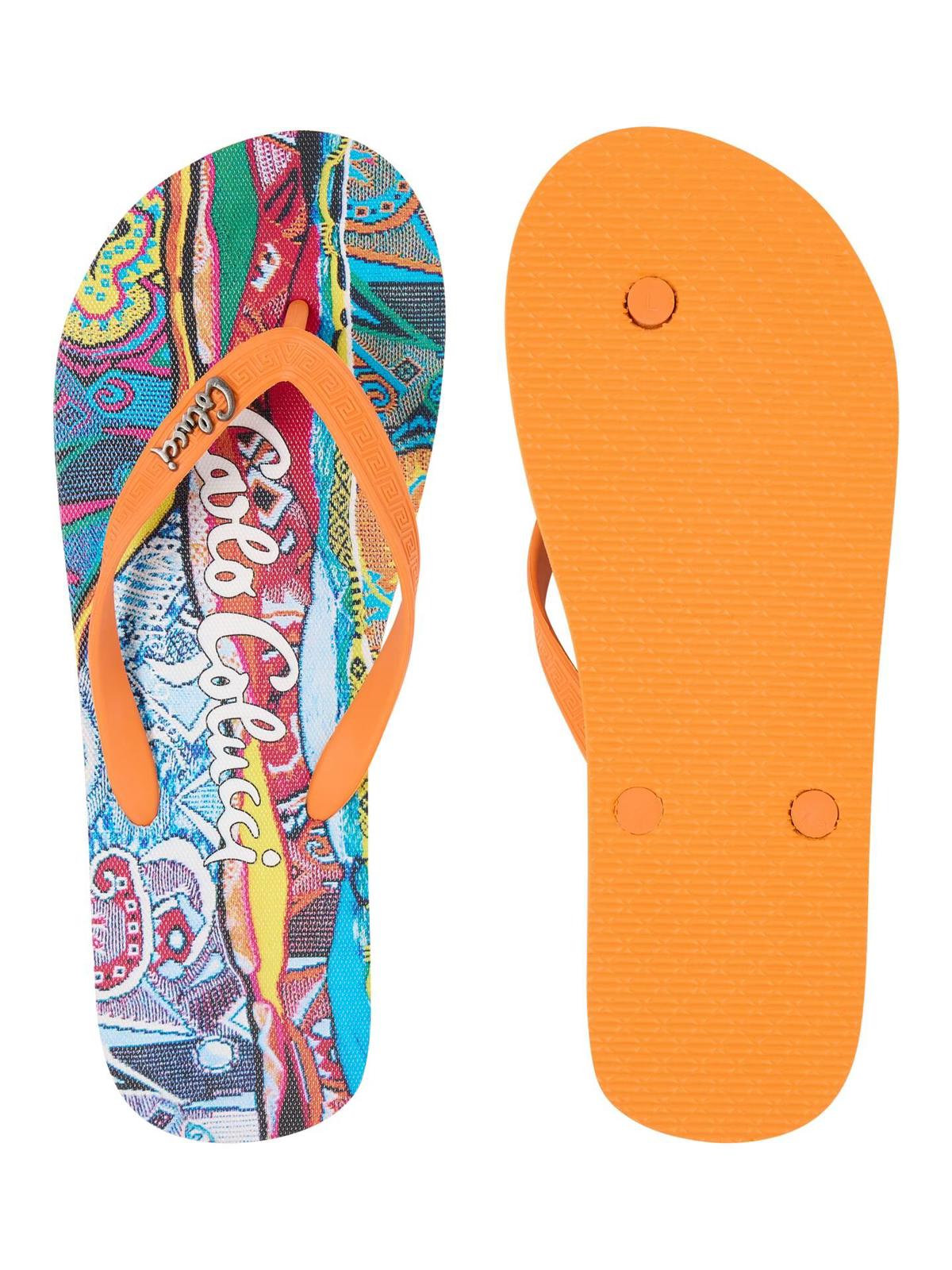 Carlo Colucci Unisex Teenslippers Oranje.