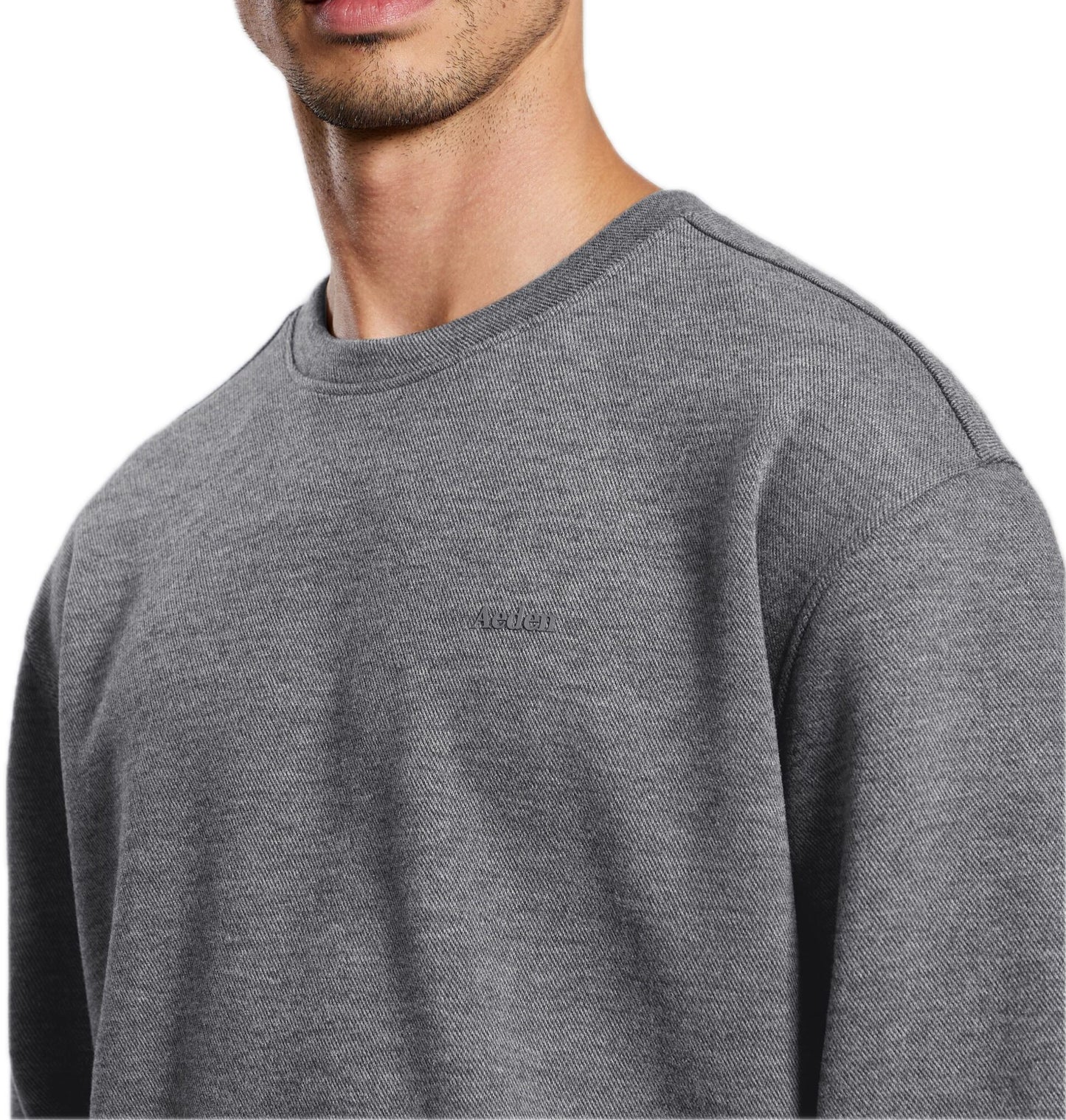 AEDEN Teslo Dark Grey Melange Sweater.