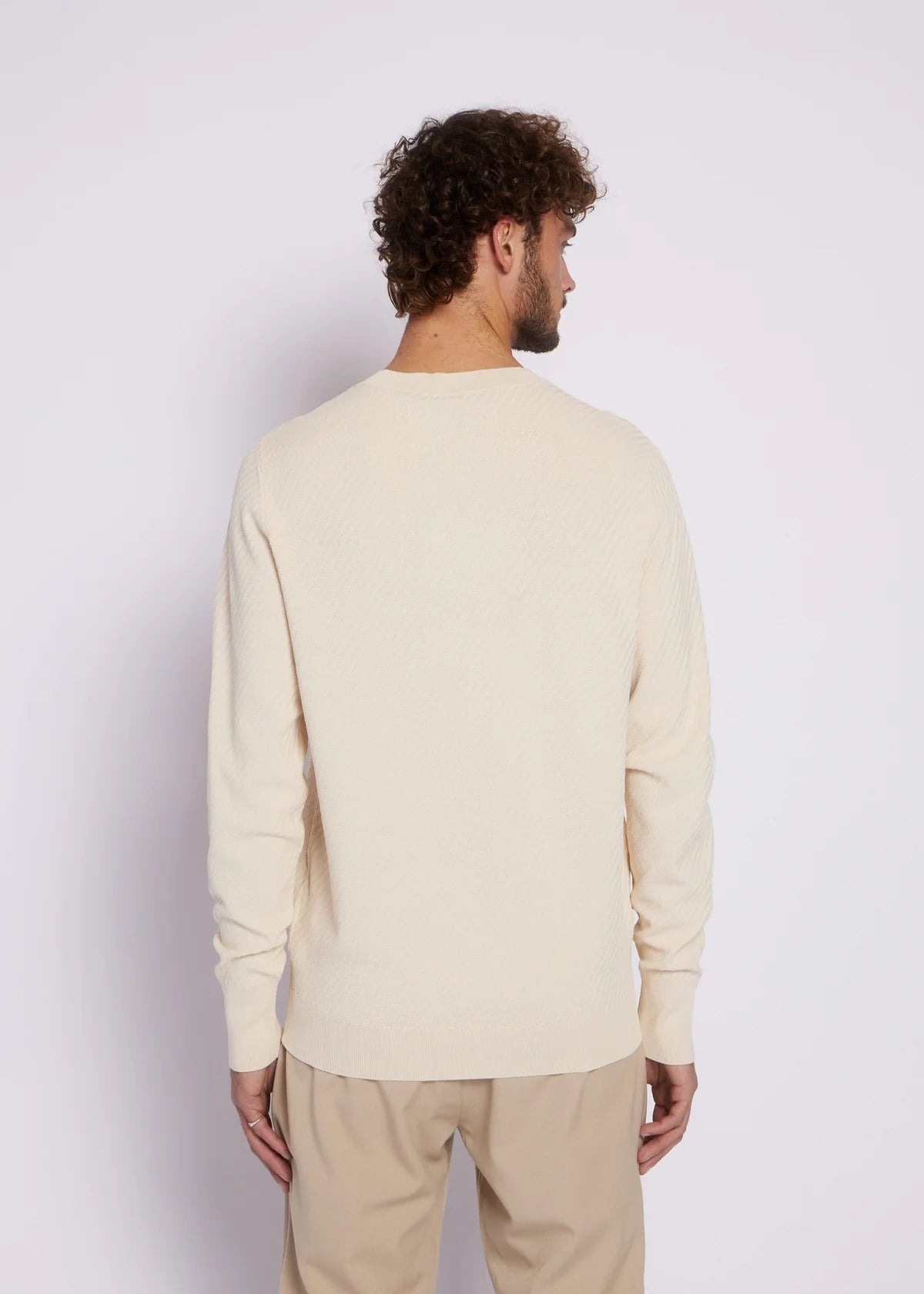 Aeden Nigel Trui met Diagonaal ingewerkt Breisel Beige.