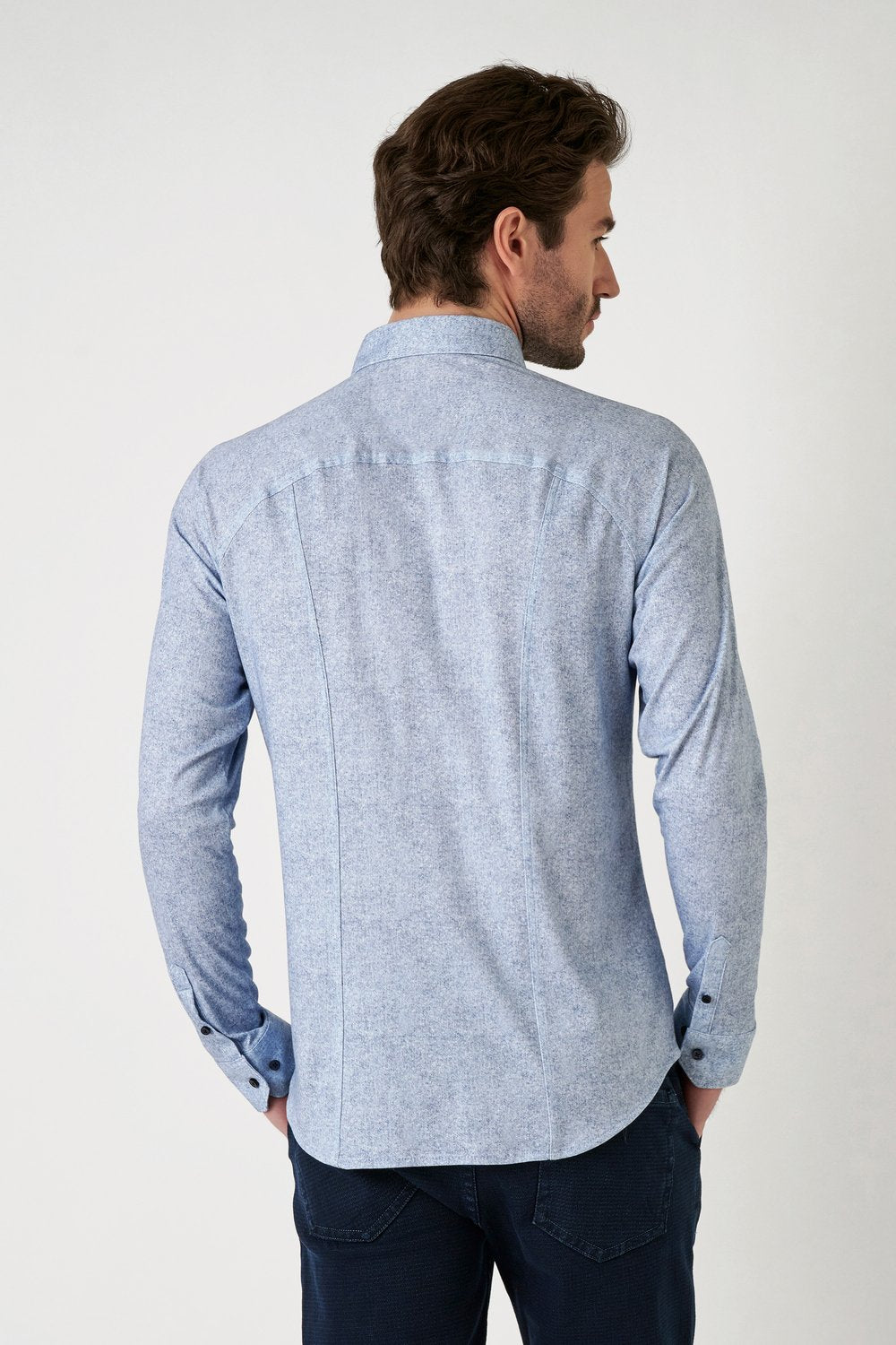 Desoto overhemd casual blauw