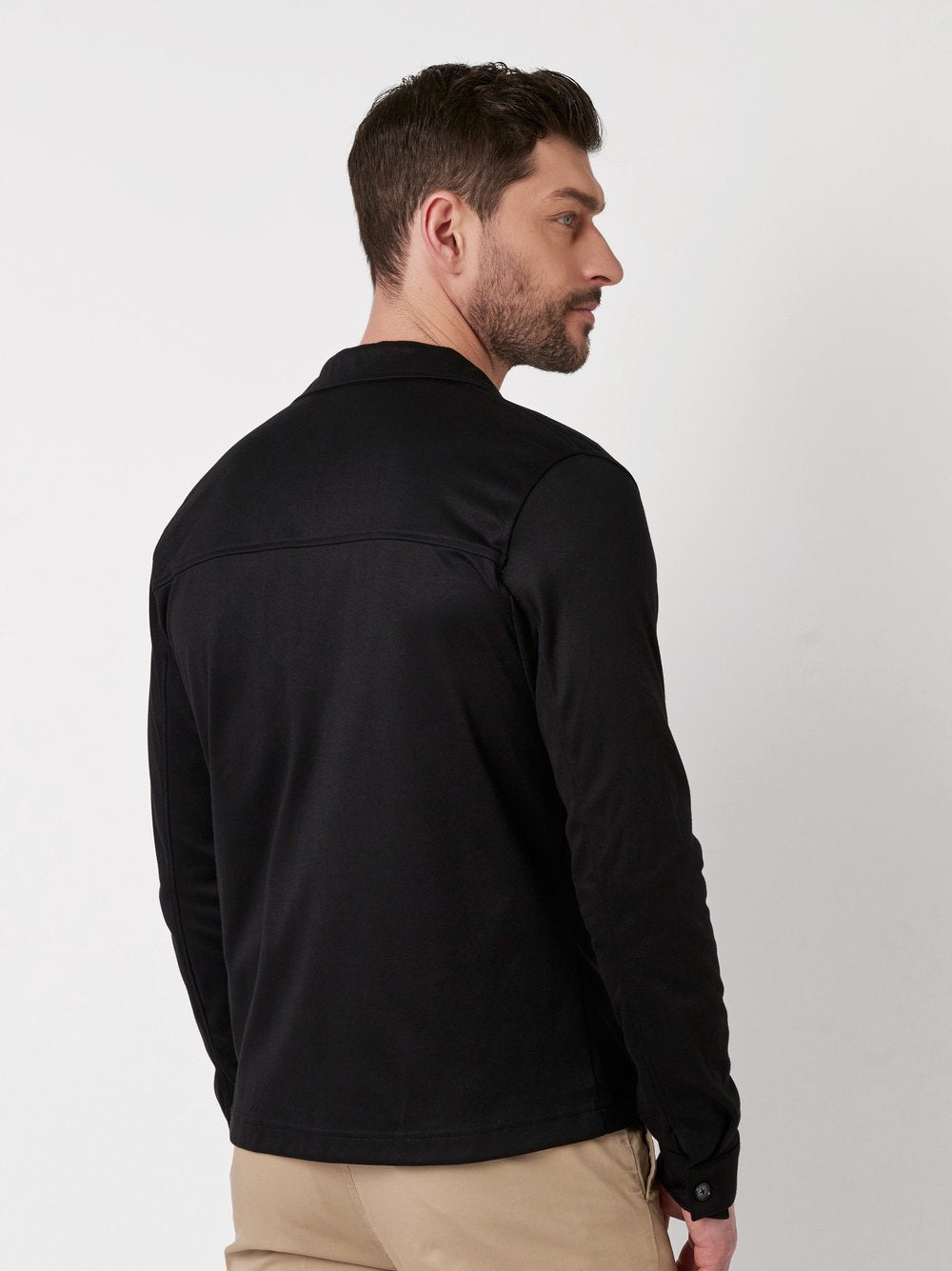 Desoto luxury Two Ply Jacket met rits Zwart