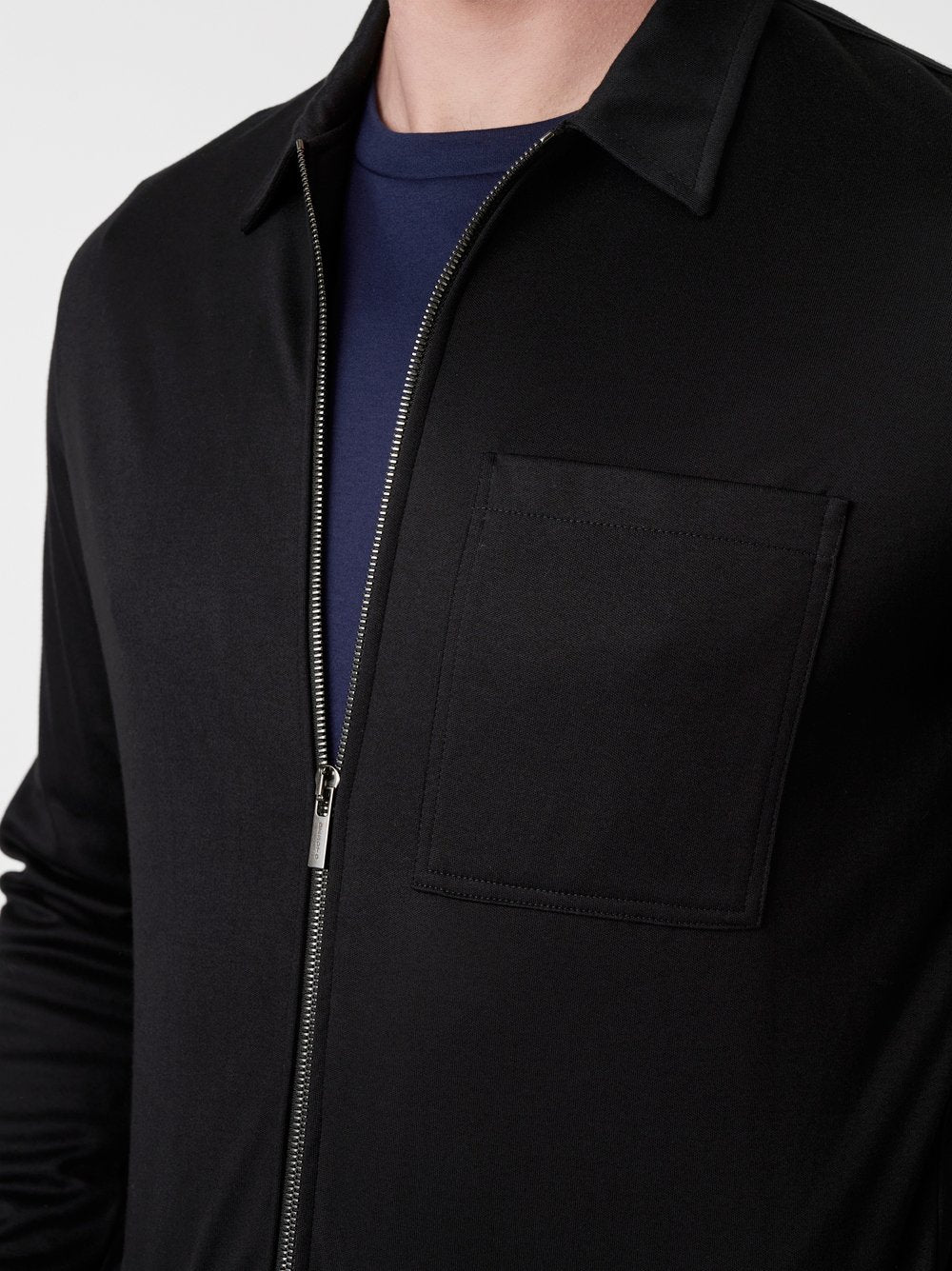 Desoto luxury Two Ply Jacket met rits Zwart