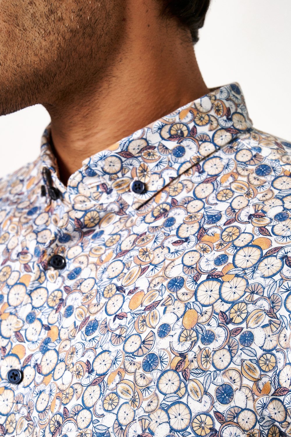 Desoto overhemd met korte mouwen Lemons multicolor