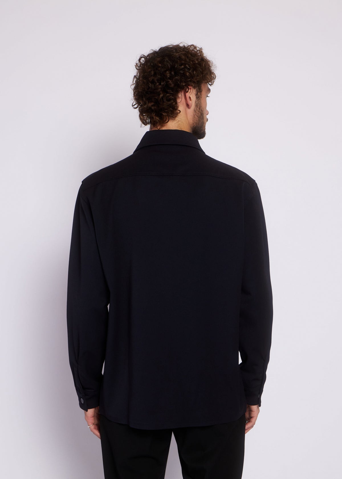 Aeden Alban Overshirt Nacht Blauw.