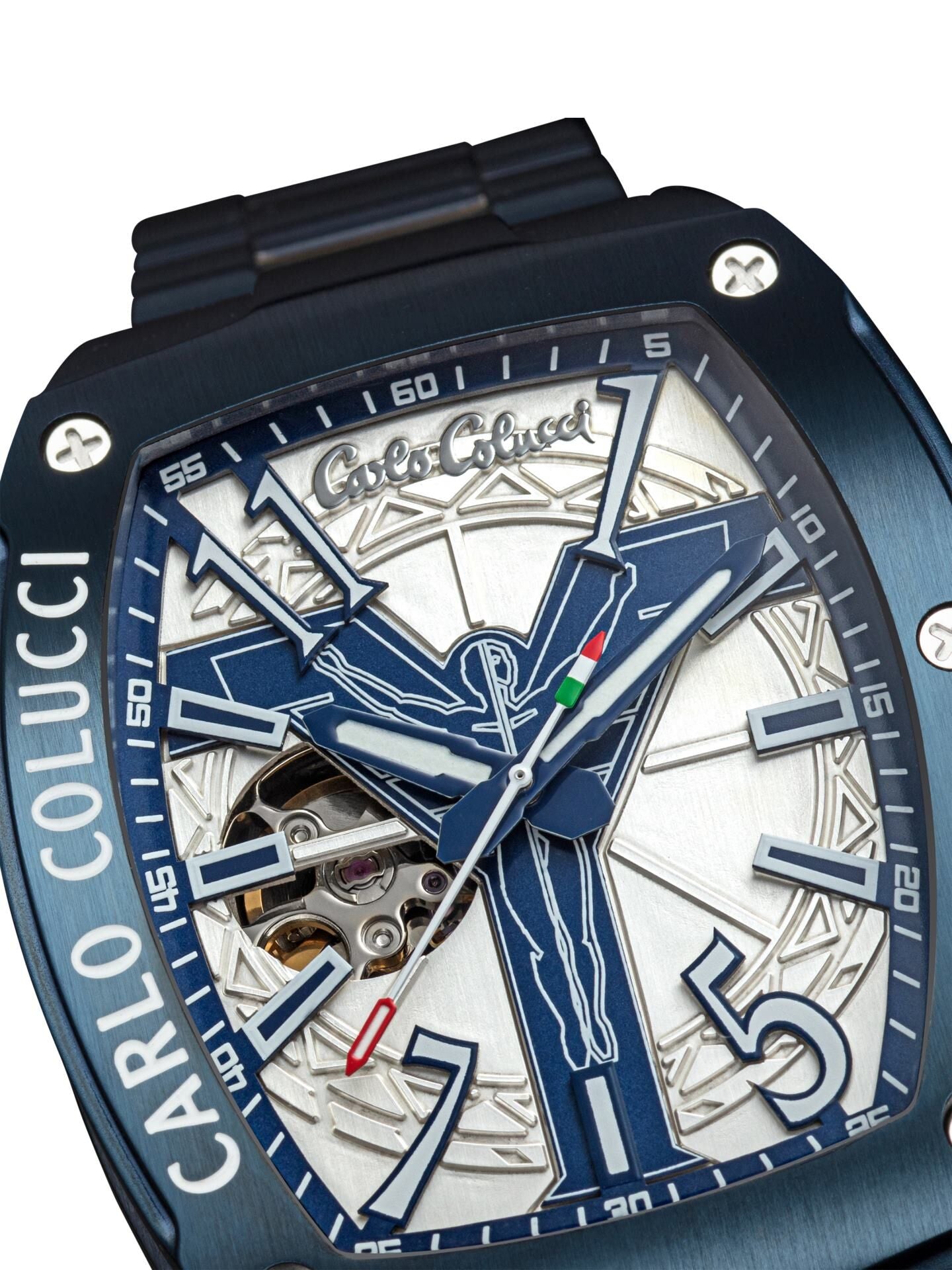 Carlo Colucci ROESTVRIJSTALEN HORLOGE MET VOUWSLUITING