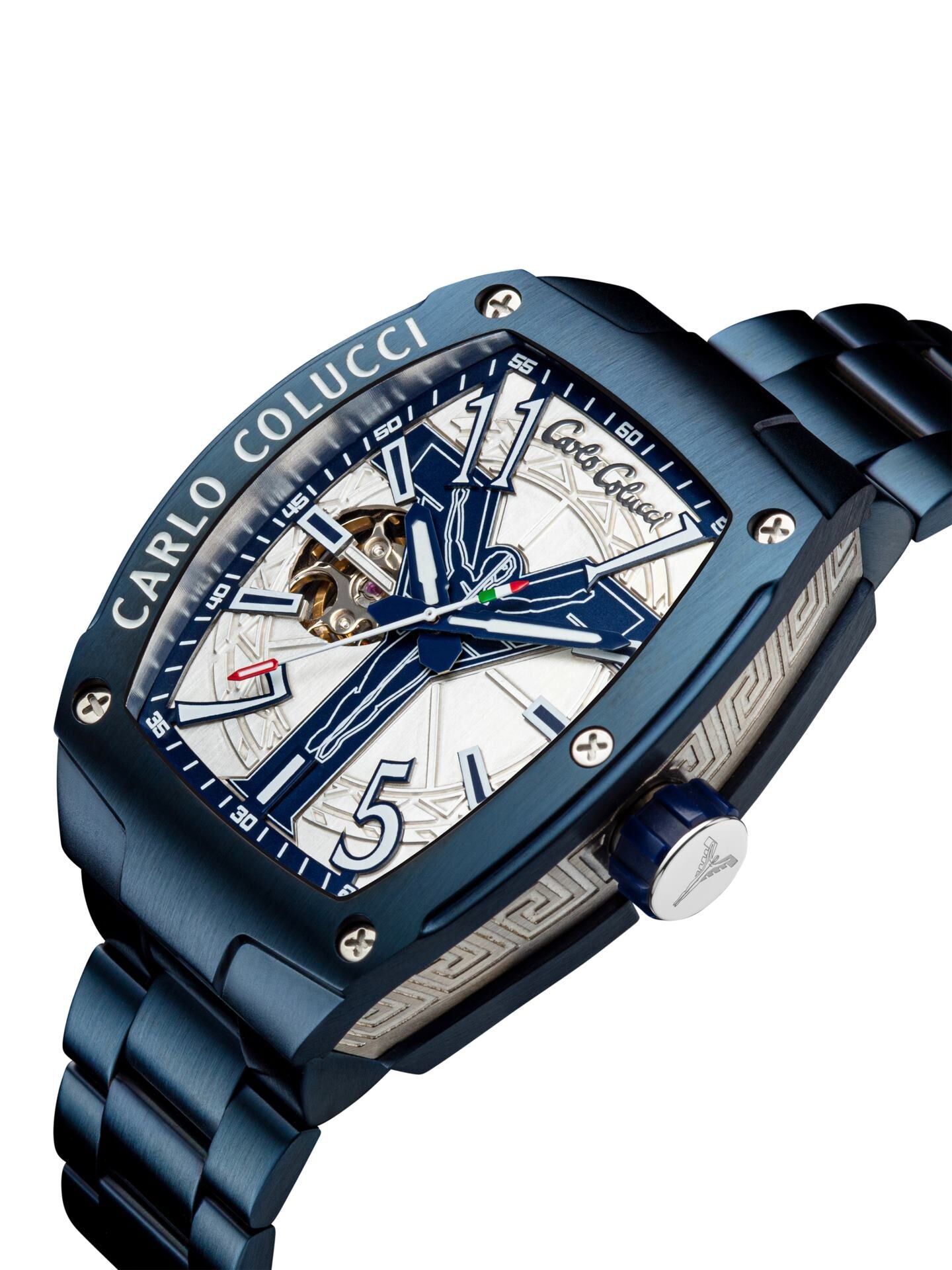 Carlo Colucci ROESTVRIJSTALEN HORLOGE MET VOUWSLUITING
