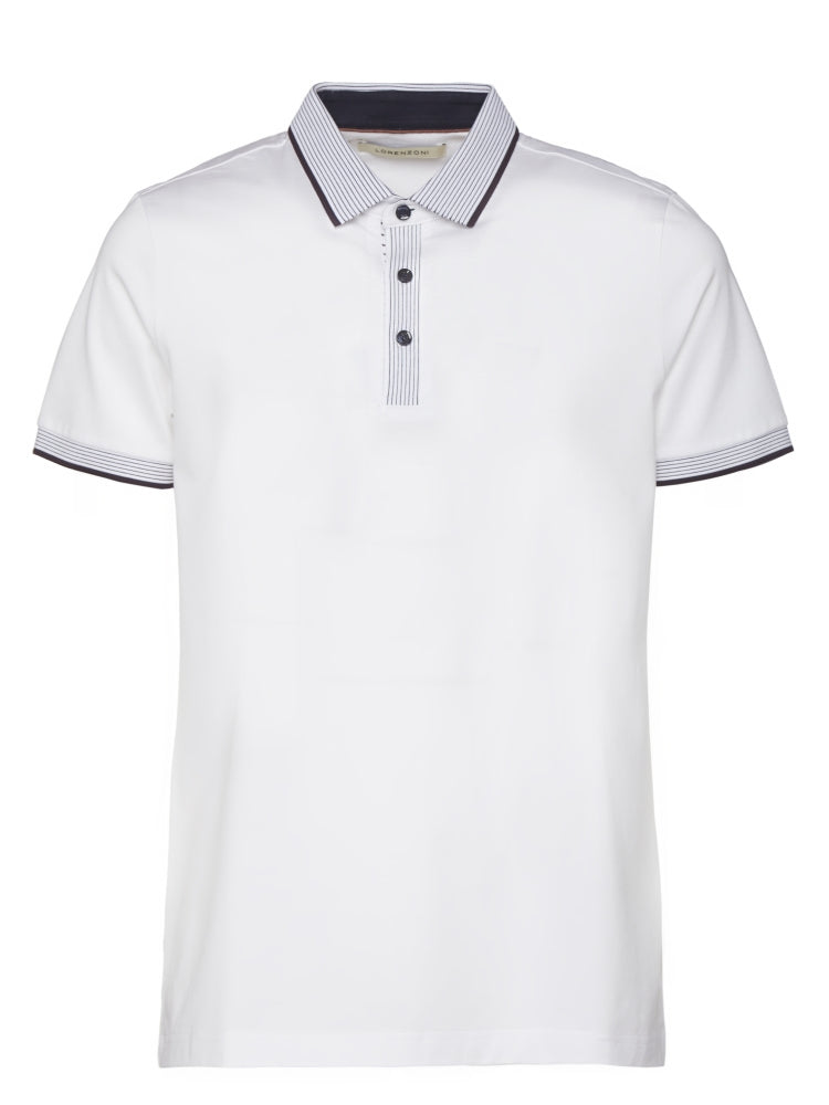 Lorenzoni Polo Wit Extra Fine Katoen.