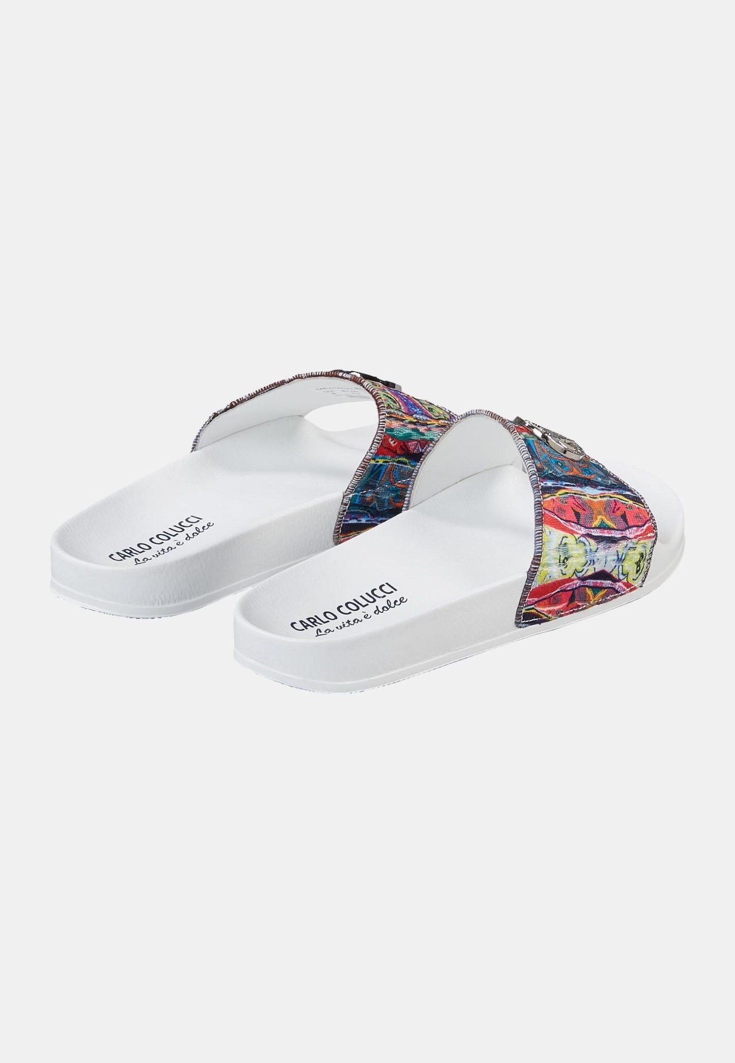 Carlo C badslippers wit geheel