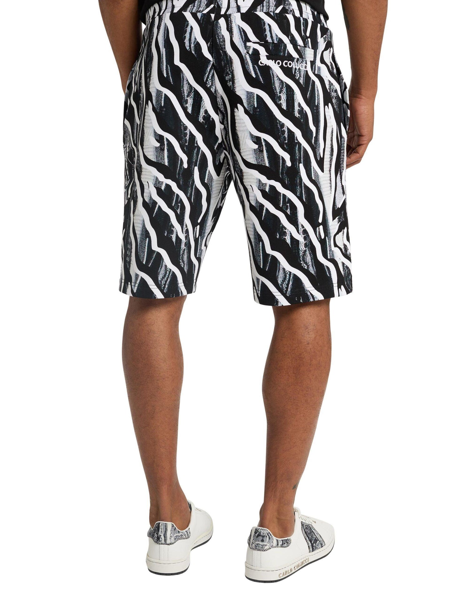 Carlo Colucci sweatshort met all-over print