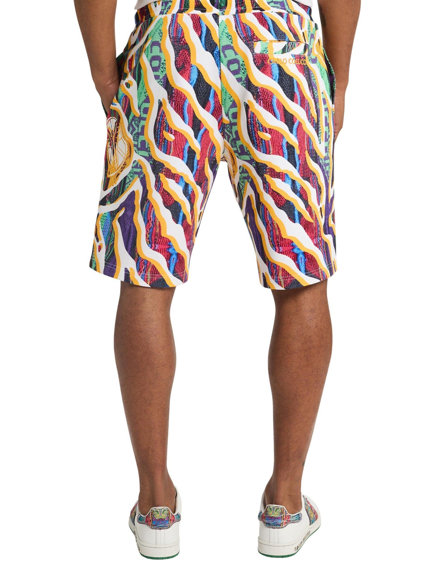 Carlo Colucci sweatshort met all-over print