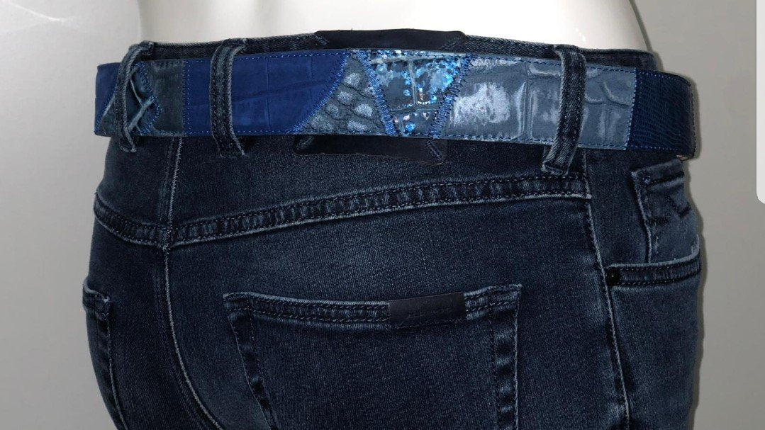 Ganz Milano Blauw Zwart zijkant