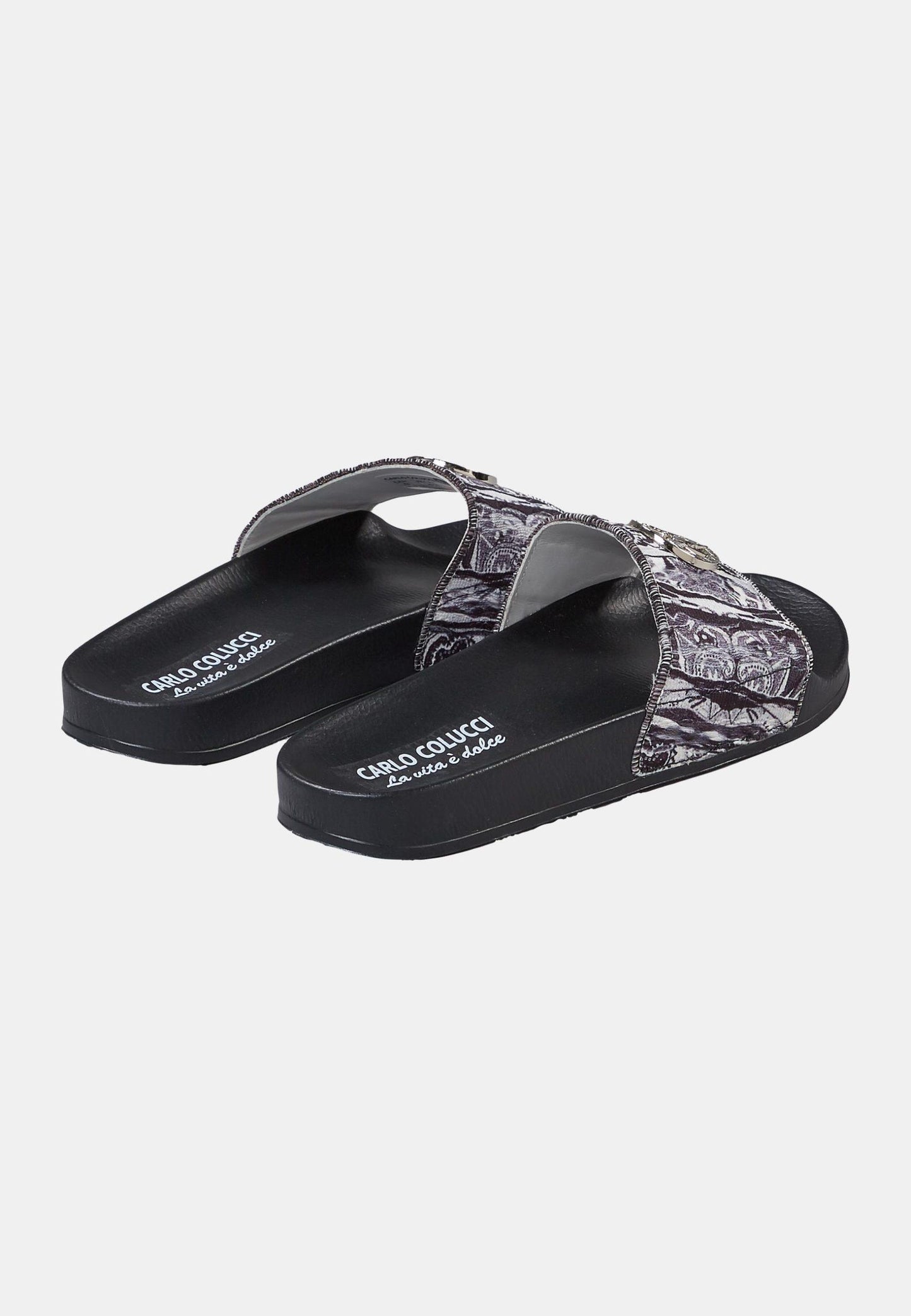 carlo C badslippers zwart geheel