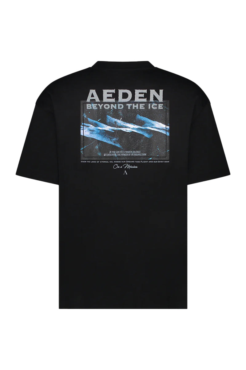 Aeden T-shirt Ocean Zwart Regular-Fit