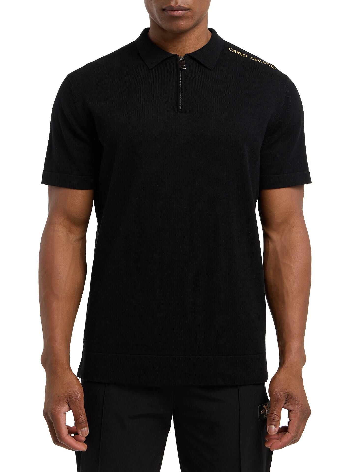 Carlo Colucci CARAT Polo-shirt Zwart.