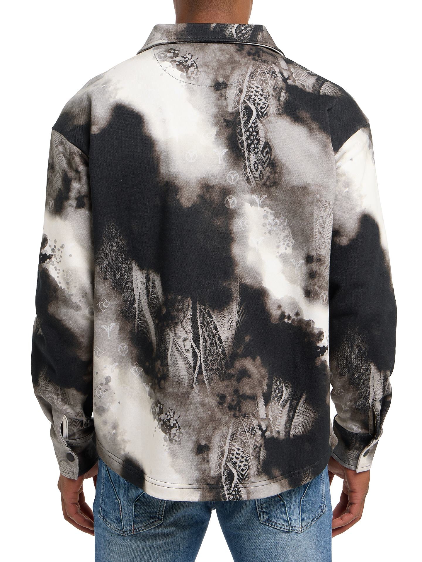 Carlo Colucci Oversized Over-Shirt met Gespoten Breiwerk