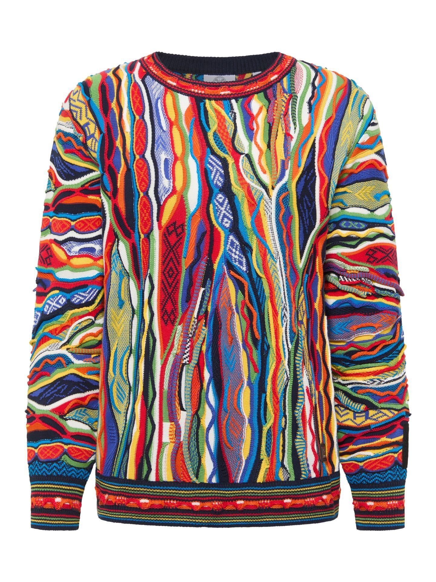 CARLO COLUCCI JACQUARD GEBREIDEN TRUI KLEURRIJK