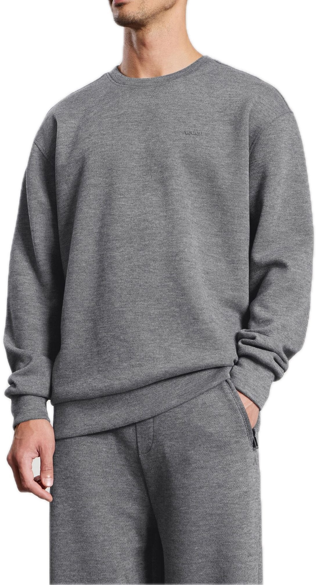 AEDEN Teslo Dark Grey Melange Sweater.