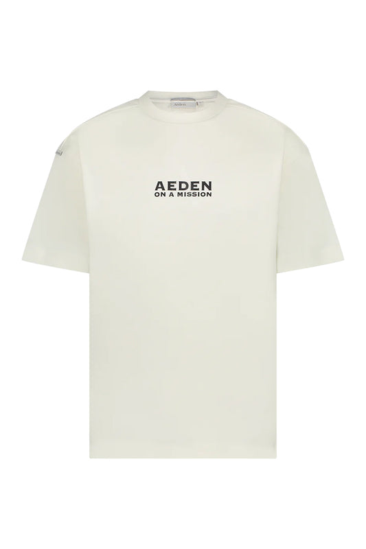 Aeden Taiga t-shirt Off-white en Zwart