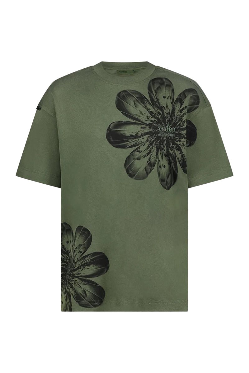 Aeden Carson t-shirt groen met print