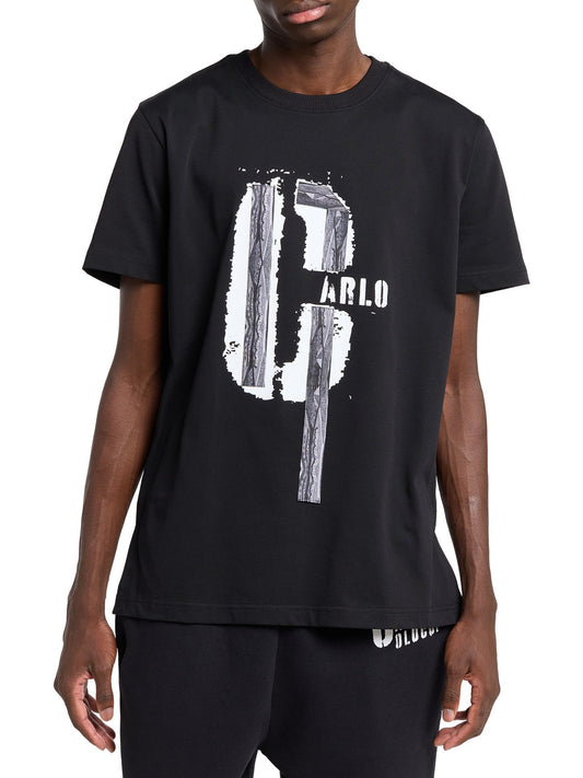 CARLO COLUCCI TAPES T-SHIRT BLACK.