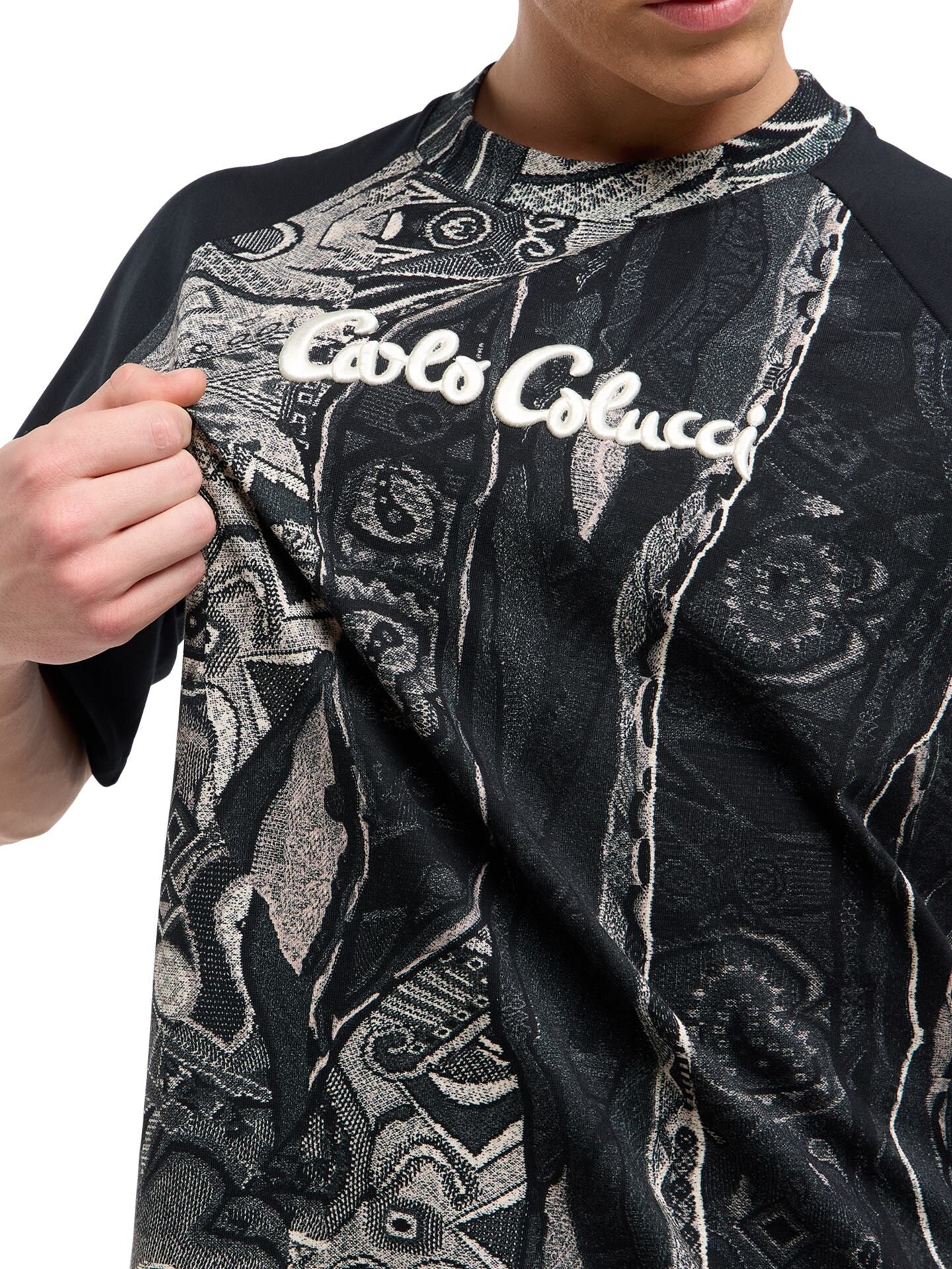 CARLO COLUCCI RETRO-VIBES T-SHIRT ZWART