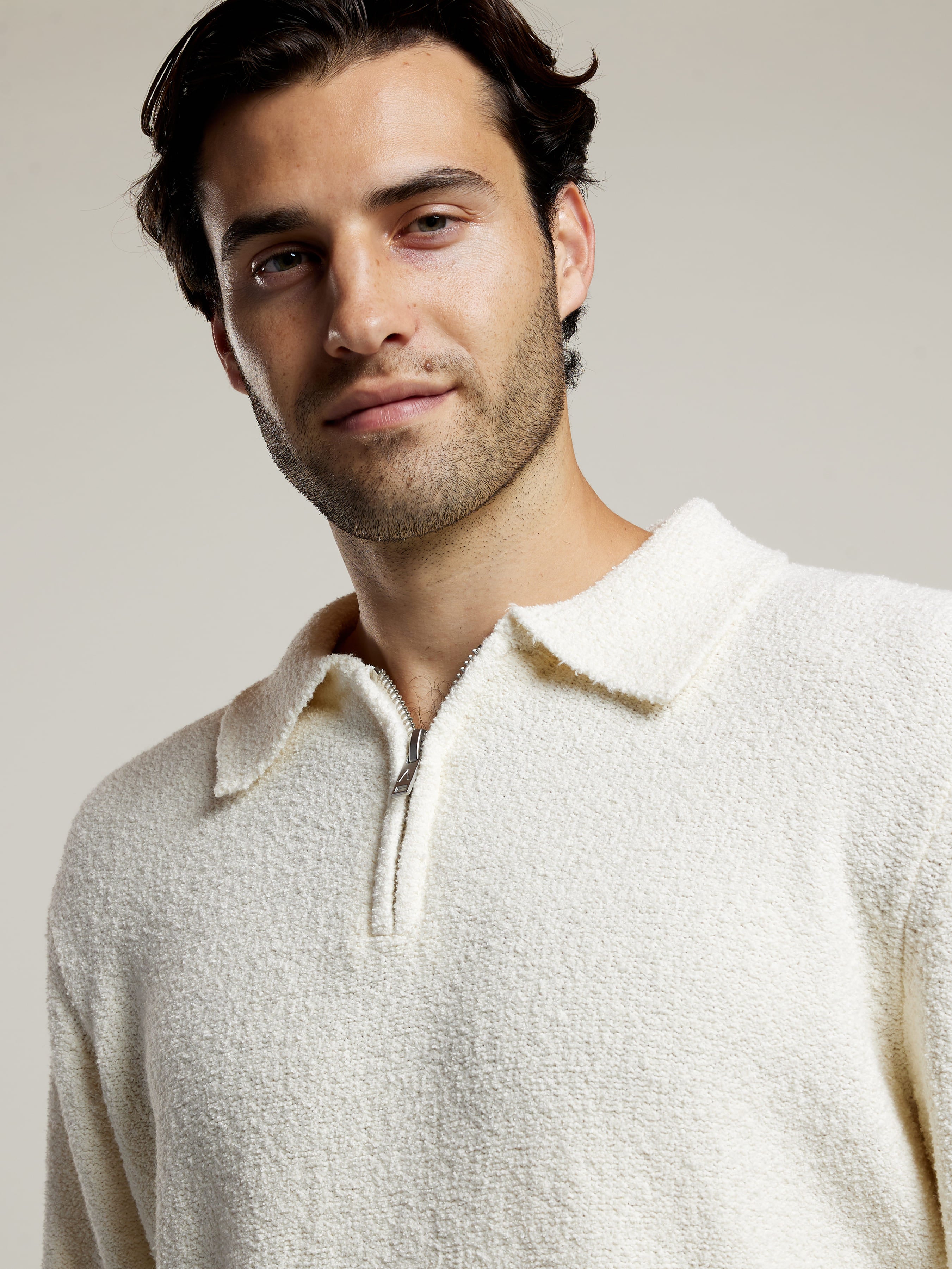 AEDEN RAIDER POLO TRUI BADSTOF BEIGE – Circuit herenmode