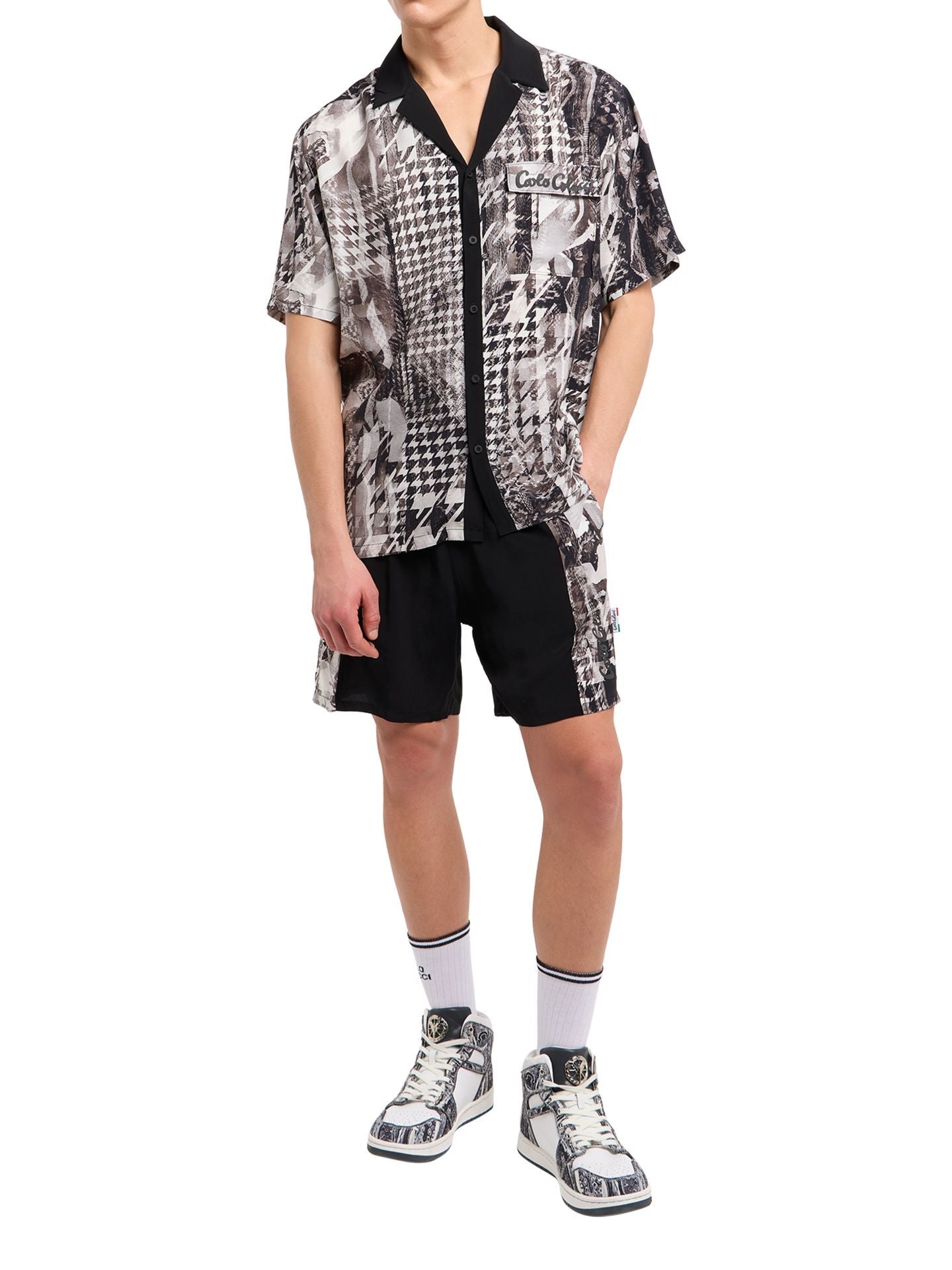 OVERSIZED SHIRT - DE GEBREIDE LEGENDE BLACK