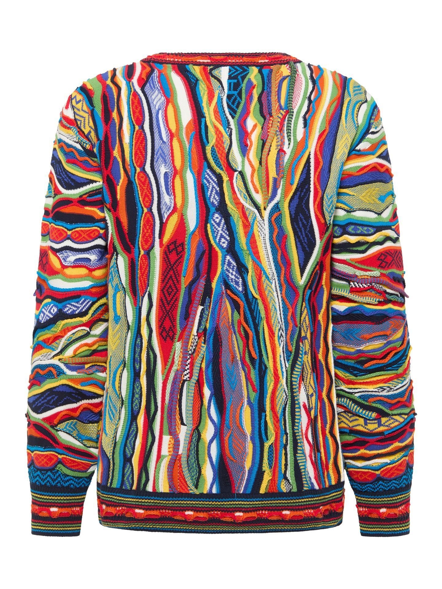 CARLO COLUCCI JACQUARD GEBREIDEN TRUI KLEURRIJK