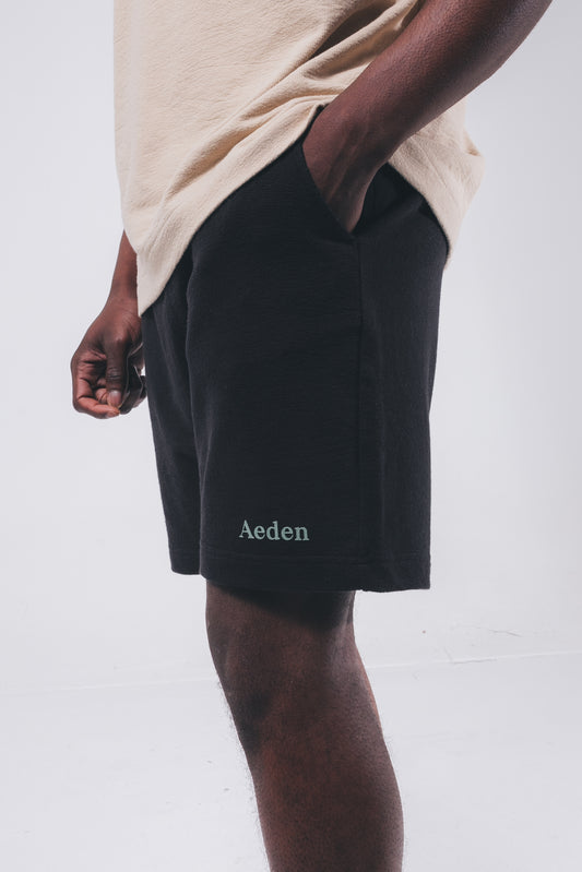 Aeden Jimmy short met logo Zwart