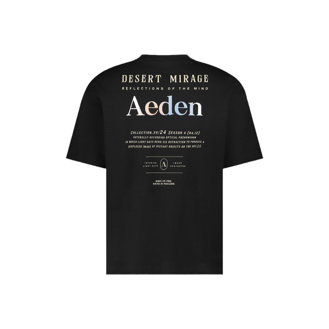 Aeden Oliver t-shirt met artwork Zwart