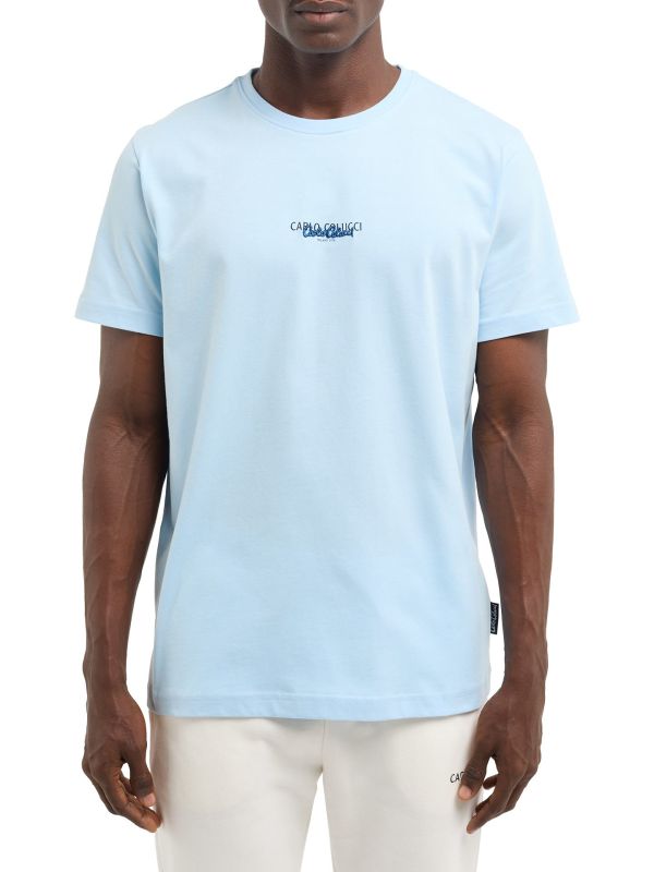 Carlo Colucci t-shirt basiclijn Blauw