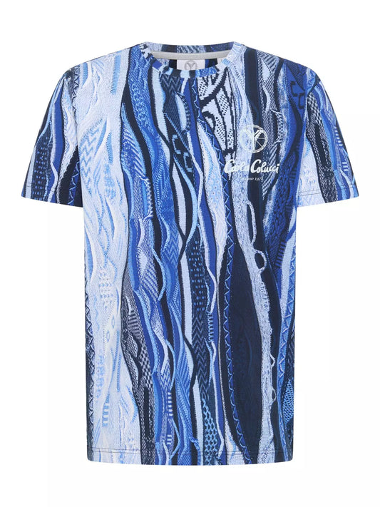 Carlo Colucci t-shirt met volledige print donkerblauw