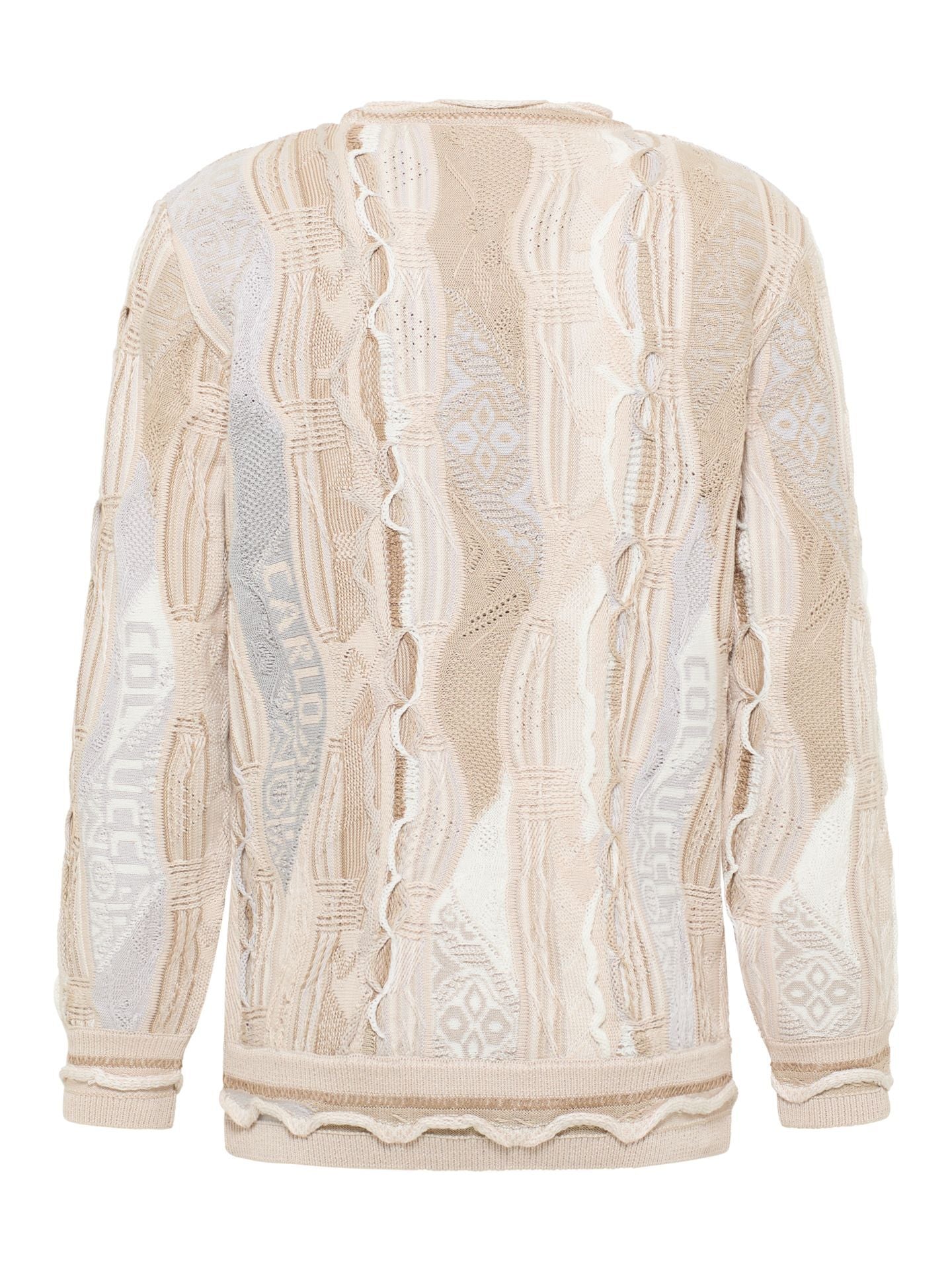 CARLO COLUCCI GEBREIDEN TRUI BEIGE ZAND.