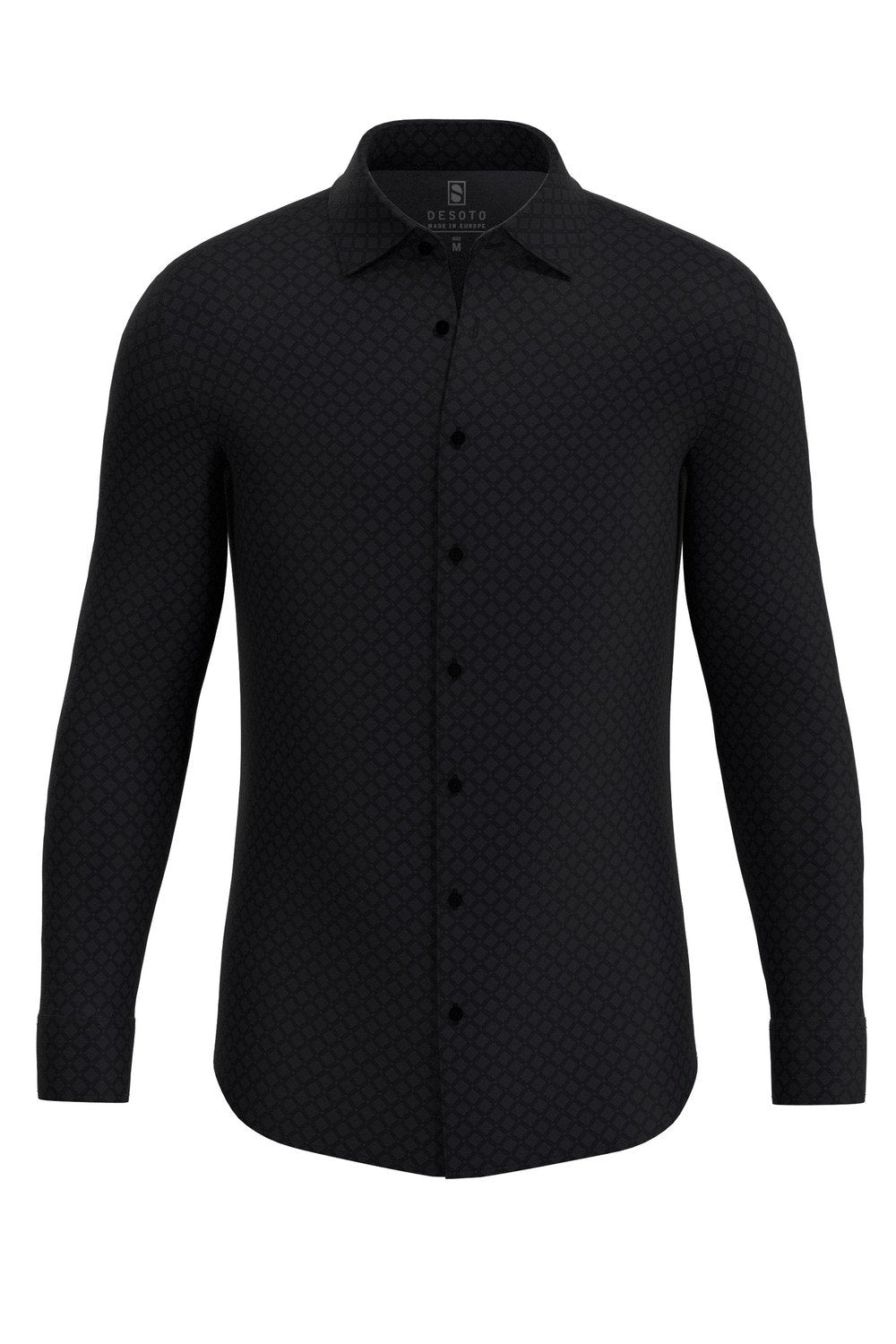 Desoto Heren overhemd met patroon Zwart