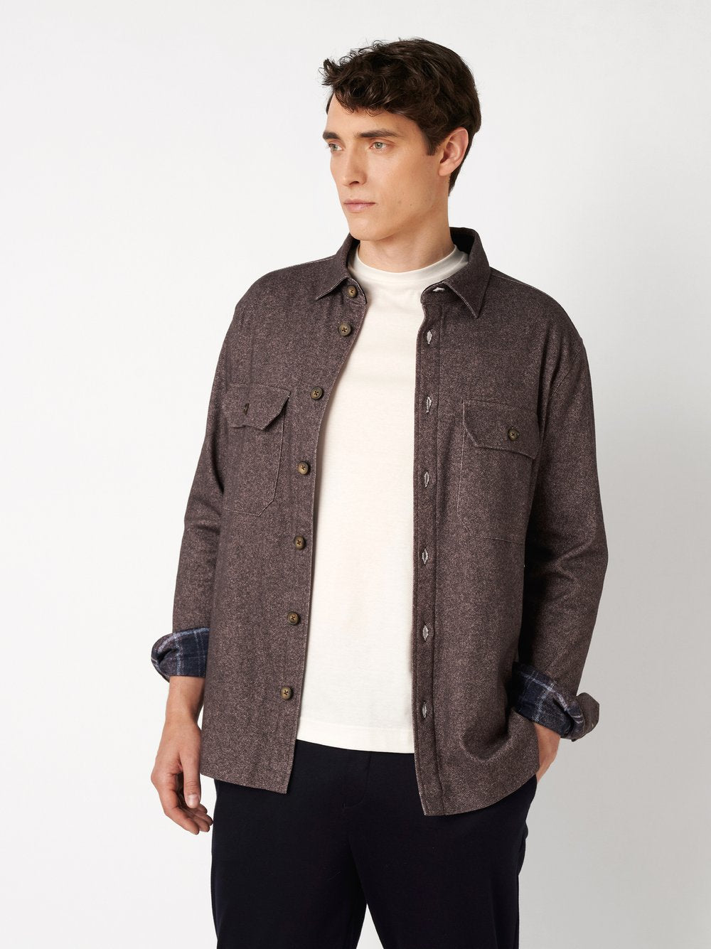 Desoto casual overhemd - Bruin